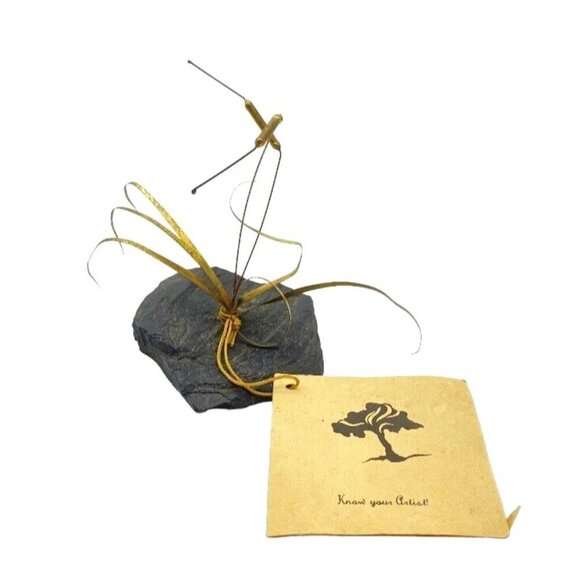 Artes Metalicas Jake R. Flores Vintage MCM Plant Metal and Quartz Sculpture - Picture 1 of 16